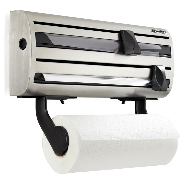 Stainless steel under online cabinet paper towel holder